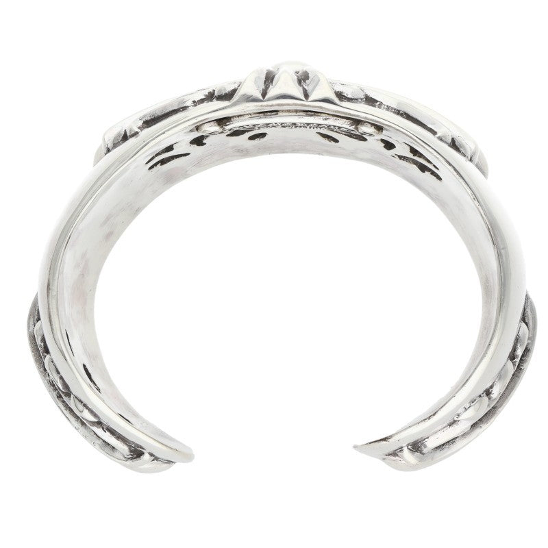 Chrome Hearts FLRL CRS CUFF Floral Cross Wide Size ONE SIZE