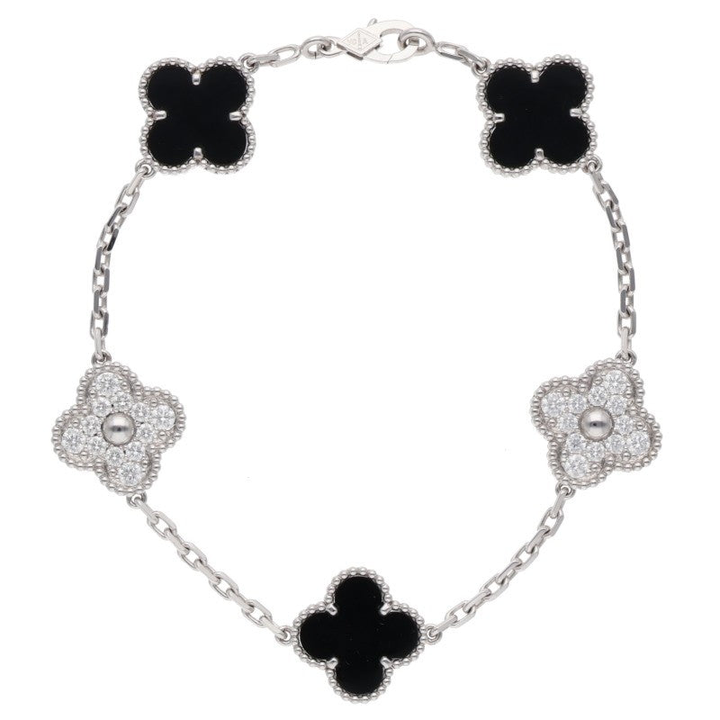 VANCLEEF & ARPELS Vintage Alhambra 18K WG 5P Size ONE SIZE