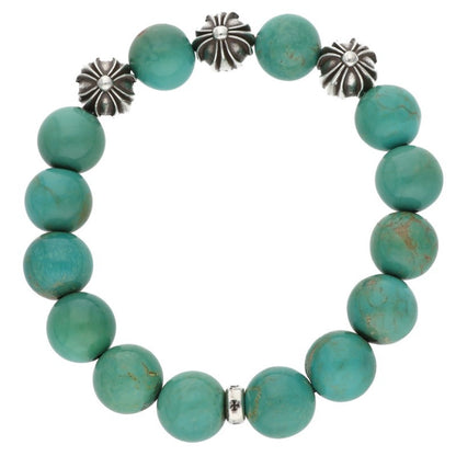 Chrome Hearts 12mm Turquoise Bead Bracelet 925 Size ONE SIZE