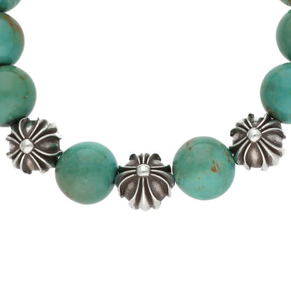 Chrome Hearts 12mm Turquoise Bead Bracelet 925 Size ONE SIZE