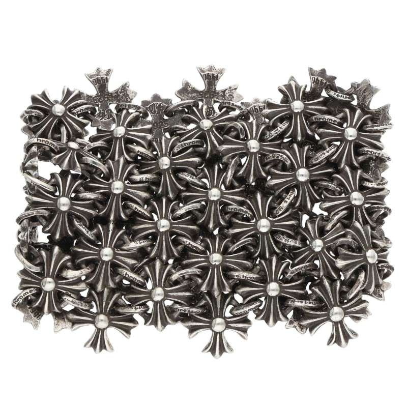 Chrome Hearts CH Plus Chain Mail Bracelet 925 Size ONE SIZE