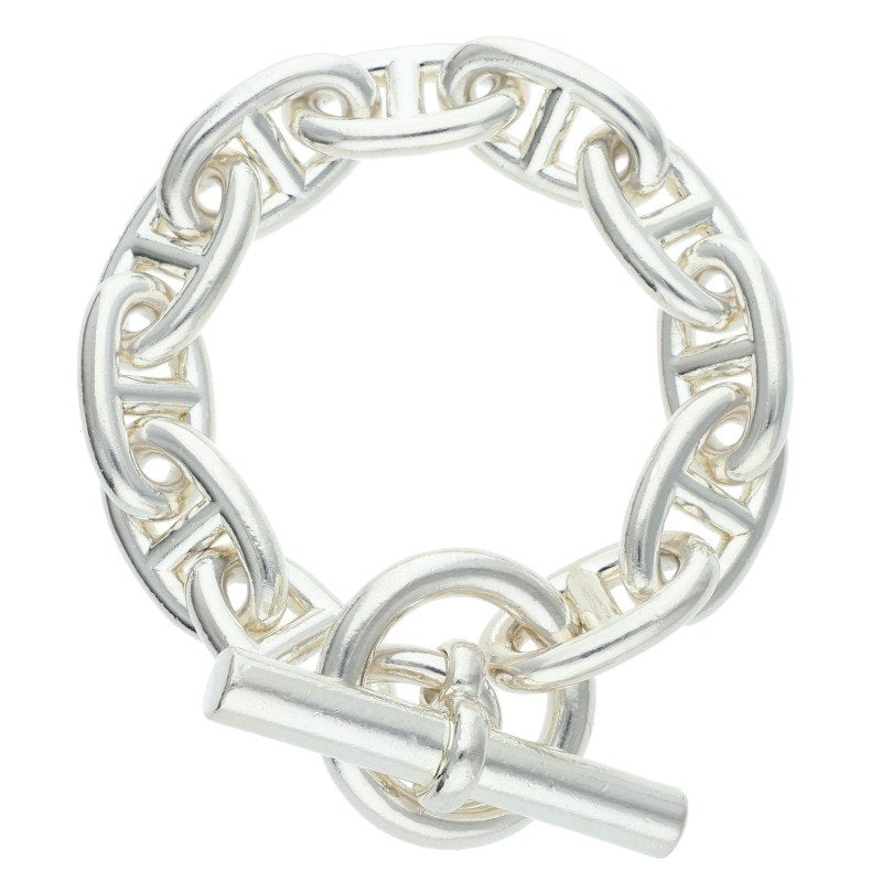 HERMES Chaine d'Ancre TGM Silver Bracelet 925 Size ONE SIZE