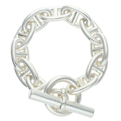 HERMES Chaine d'Ancre TGM Silver Bracelet 925 Size ONE SIZE