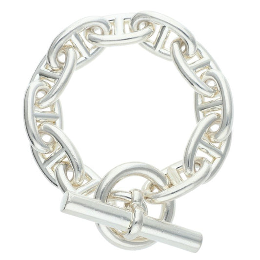 HERMES Chaine d'Ancre TGM Silver Bracelet 925 Size ONE SIZE