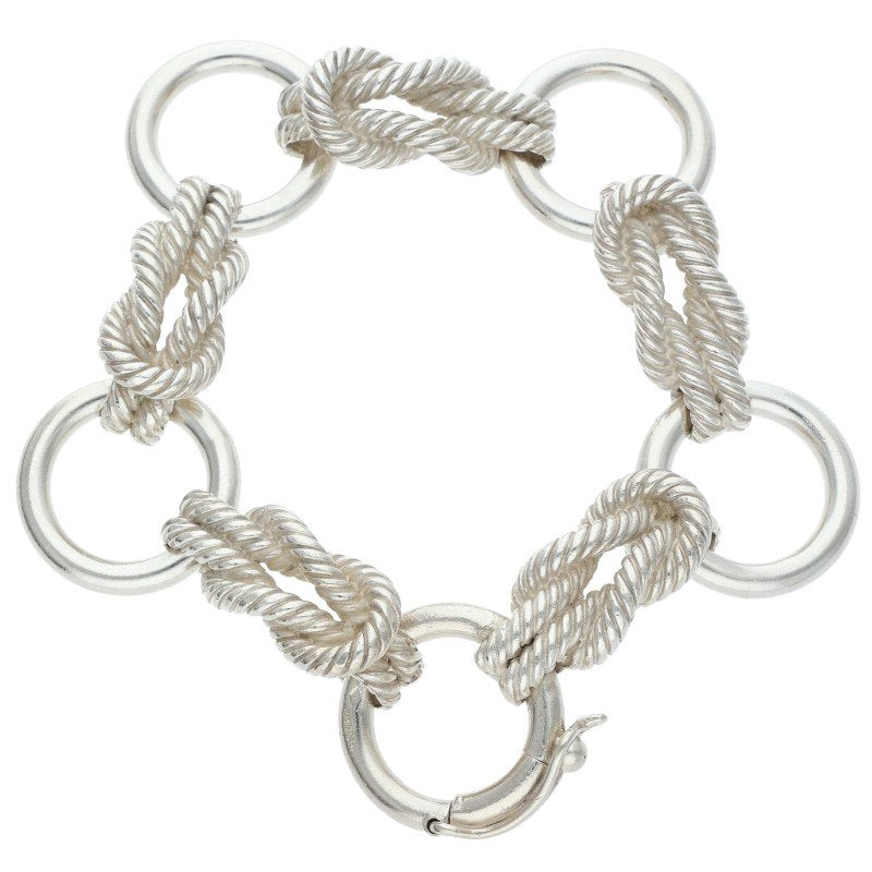 HERMES Audierne GM Silver Bracelet Size ONE SIZE