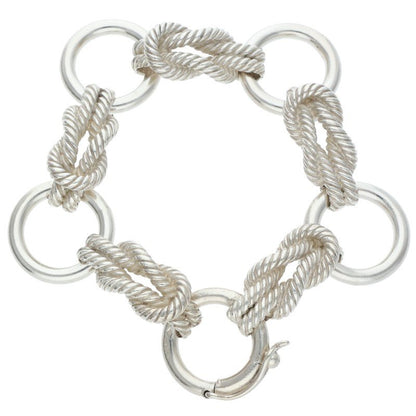 HERMES Audierne GM Silver Bracelet Size ONE SIZE