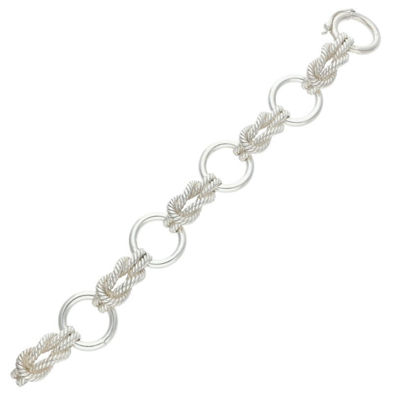 HERMES Audierne GM Silver Bracelet Size ONE SIZE