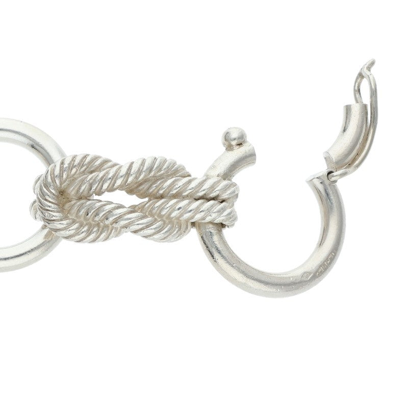 HERMES Audierne GM Silver Bracelet Size ONE SIZE