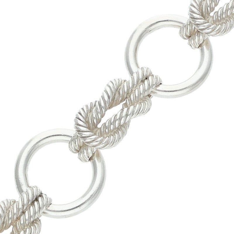 HERMES Audierne GM Silver Bracelet Size ONE SIZE