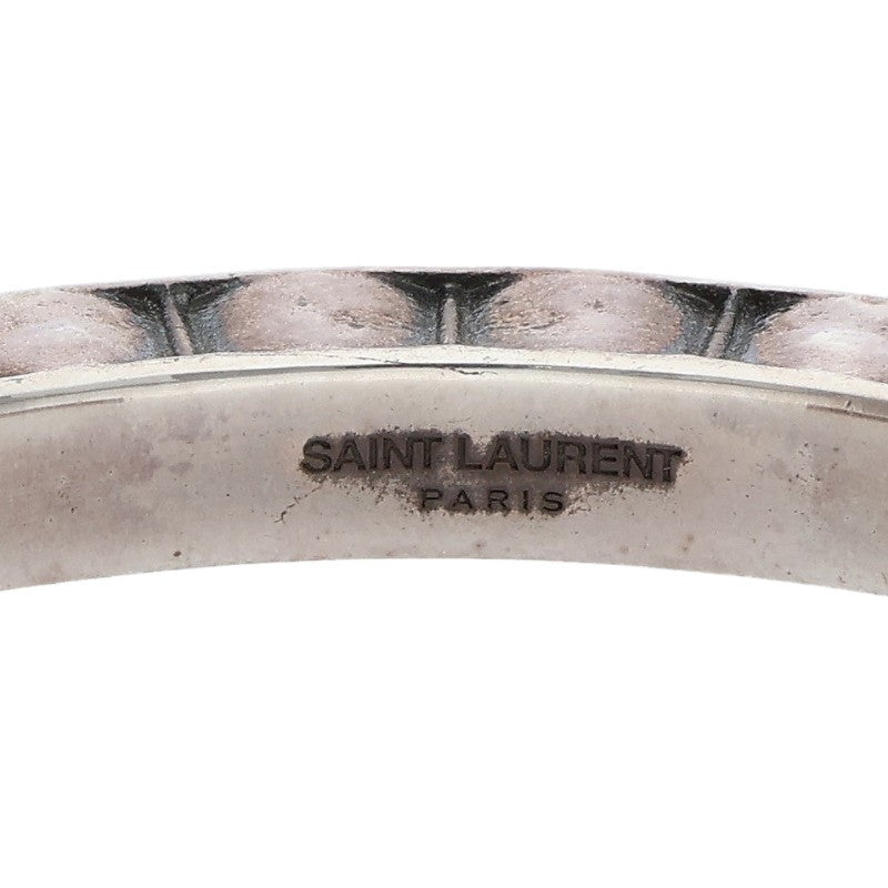 SAINT LAURENT PARIS Patterned Silver Cuff Size ONE SIZE