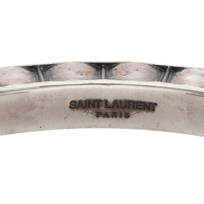 SAINT LAURENT PARIS Patterned Silver Cuff Size ONE SIZE