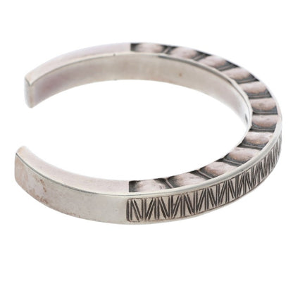 SAINT LAURENT PARIS Patterned Silver Cuff Size ONE SIZE