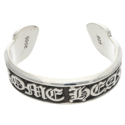 Chrome Hearts Scroll Label Cuff Bracelet 925 Size ONE SIZE