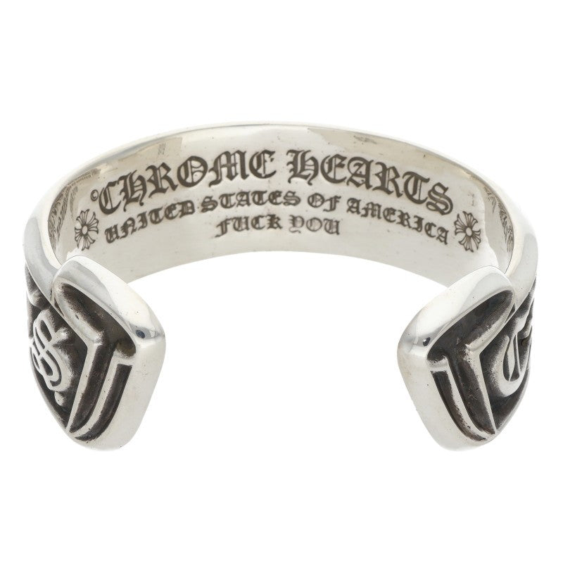 Chrome Hearts Scroll Label Cuff Bracelet 925 Size ONE SIZE