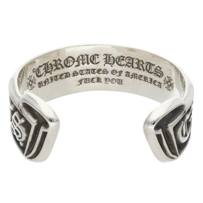 Chrome Hearts Scroll Label Cuff Bracelet 925 Size ONE SIZE