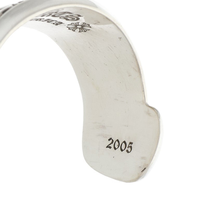 Chrome Hearts Scroll Label Cuff Bracelet 925 Size ONE SIZE