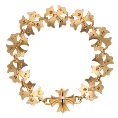 Chrome Hearts 22K Cutout CH Plus Link Bracelet Size 9LINK