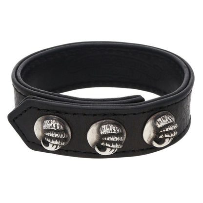 Chrome Hearts Claw 3BTN 2SNP Leather Bracelet Size ONE SIZE