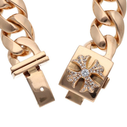 Chrome Hearts 22K Box CH Cross Diamond Bracelet Size 13LINK