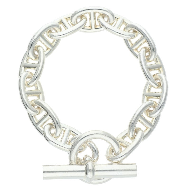 HERMES Chaine d'Ancre TGM Silver Bracelet 925 Size ONE SIZE