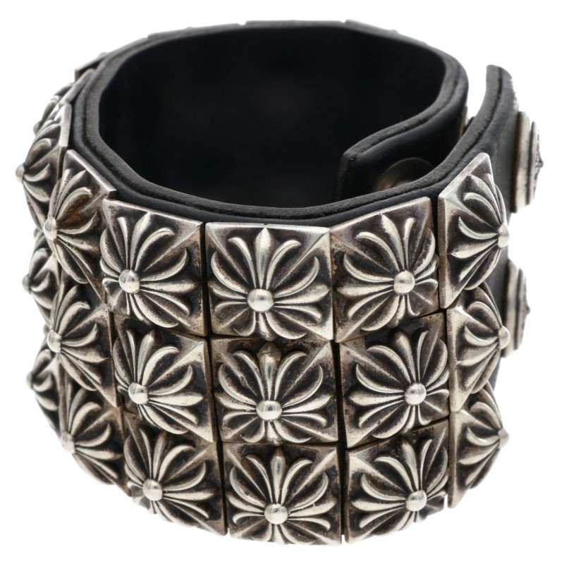 Chrome Hearts Zero Stud Leather Bracelet Size ONE SIZE