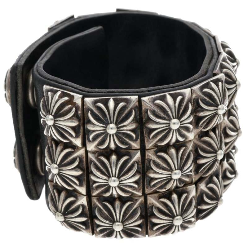 Chrome Hearts Zero Stud Leather Bracelet Size ONE SIZE