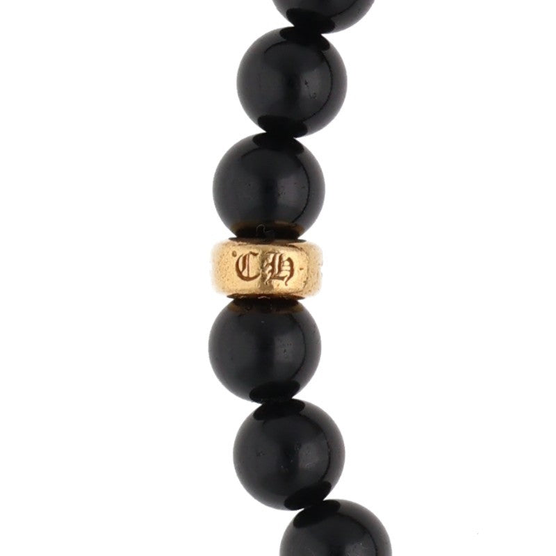 Chrome Hearts 6mm Onyx Bead 22K Foti Bracelet Size ONE SIZE