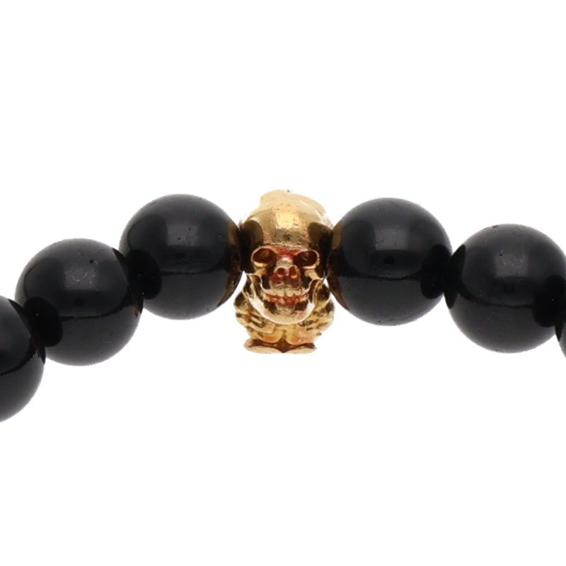 Chrome Hearts 6mm Onyx Bead 22K Foti Bracelet Size ONE SIZE