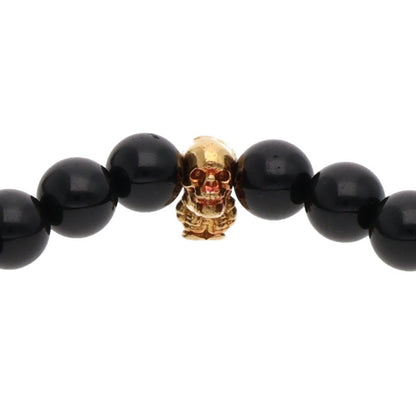 Chrome Hearts 6mm Onyx Bead 22K Foti Bracelet Size ONE SIZE