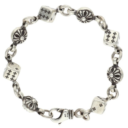 Chrome Hearts Dice No1 CRSBL Silver Bracelet Size 8LINK