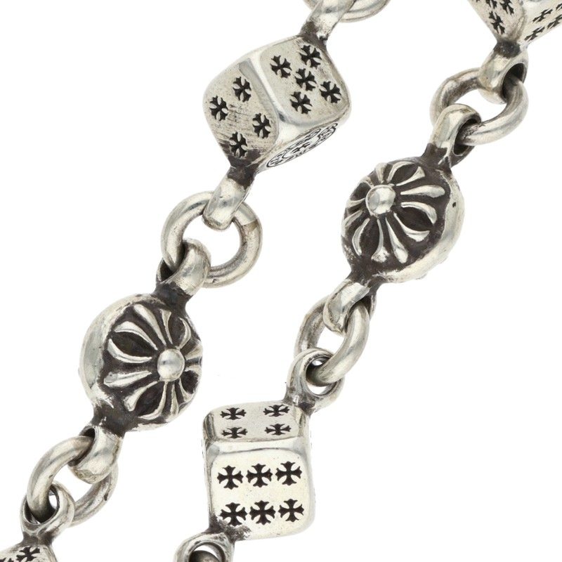 Chrome Hearts Dice No1 CRSBL Silver Bracelet Size 8LINK