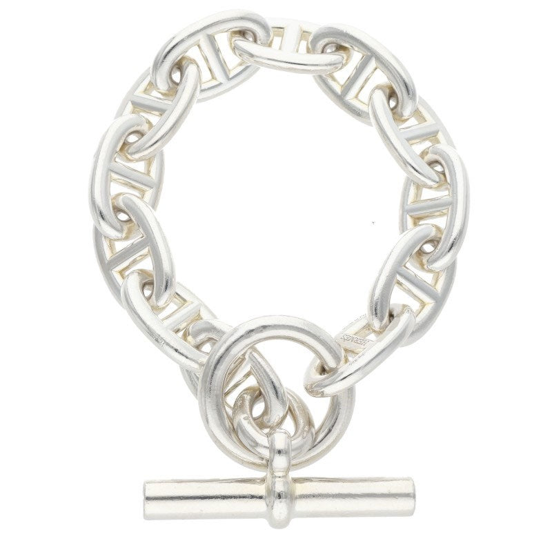 HERMES Chaine d'Ancre TGM 925 Silver Bracelet Size ONE SIZE