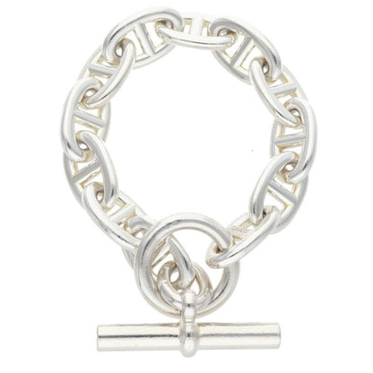 HERMES Chaine d'Ancre TGM 925 Silver Bracelet Size ONE SIZE