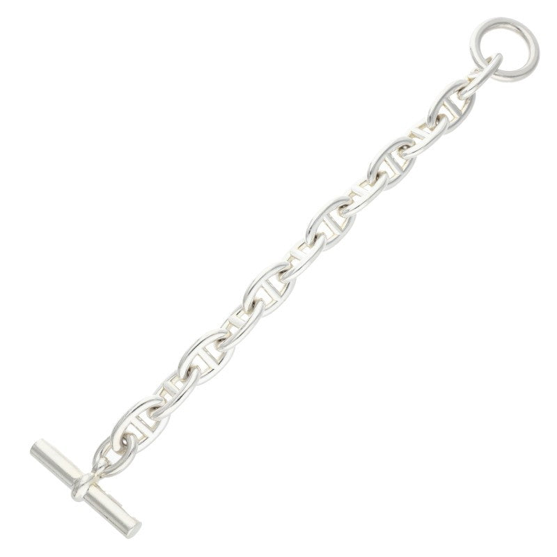 HERMES Chaine d'Ancre TGM 925 Silver Bracelet Size ONE SIZE
