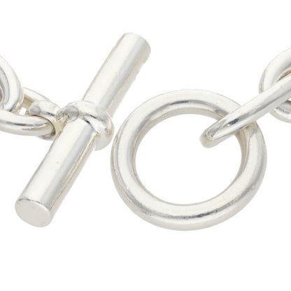 HERMES Chaine d'Ancre TGM 925 Silver Bracelet Size ONE SIZE
