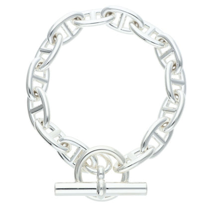 HERMES Chaine d'Ancre GM 925 Silver Bracelet Size ONE SIZE