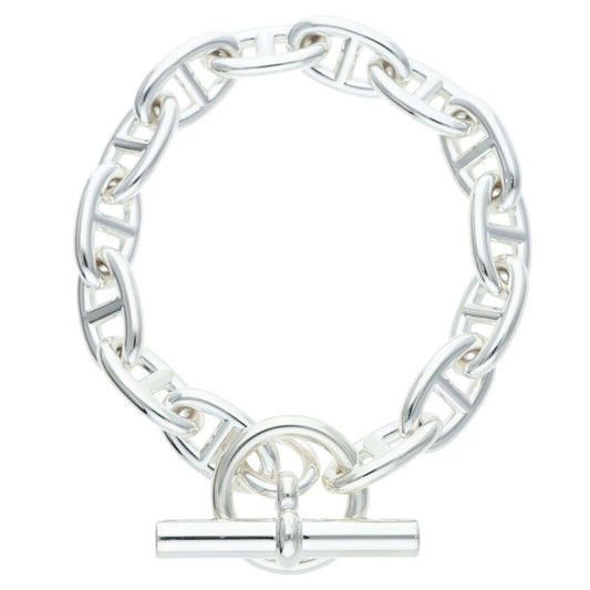 HERMES Chaine d'Ancre GM 925 Silver Bracelet Size ONE SIZE