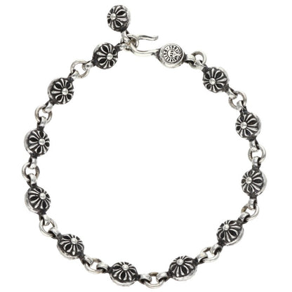 Chrome Hearts #1 Cross Ball Silver Bracelet Size ONE SIZE