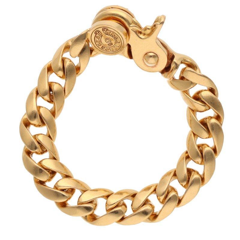 Chrome Hearts 22K Classic Link Gold Bracelet Size 15LINK