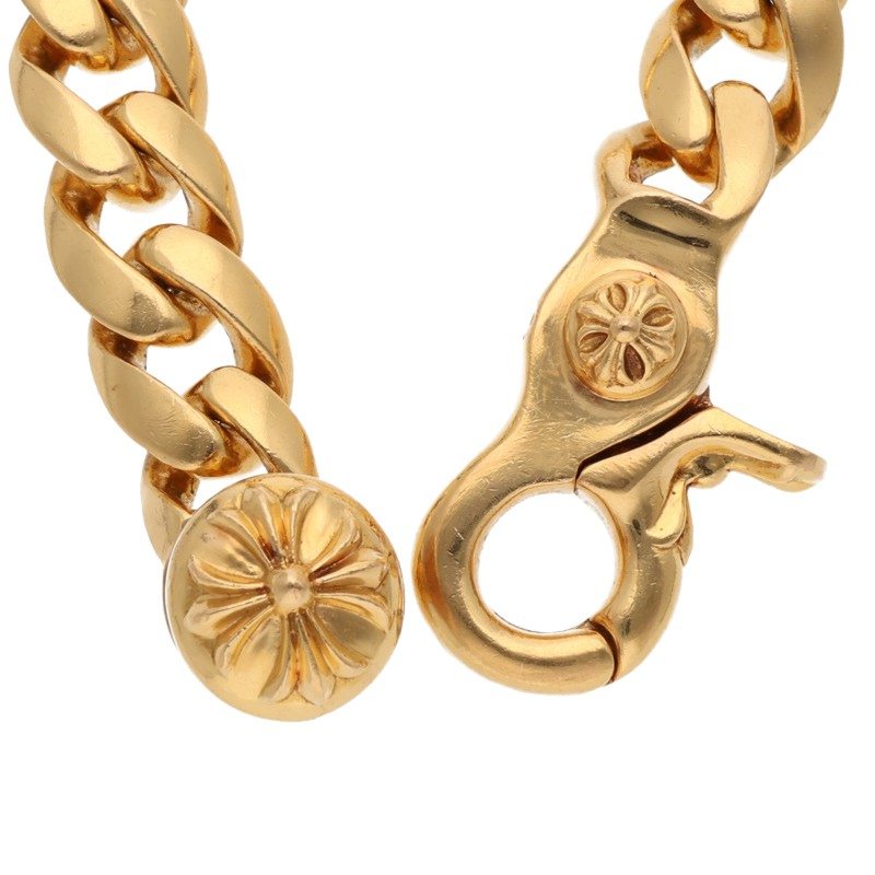 Chrome Hearts 22K Classic Link Gold Bracelet Size 15LINK
