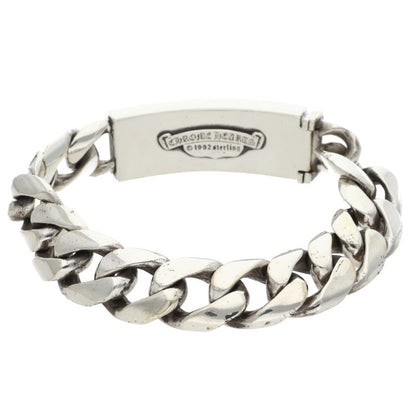 Chrome Hearts ID Floral Cross Silver Bracelet Size 13LINK