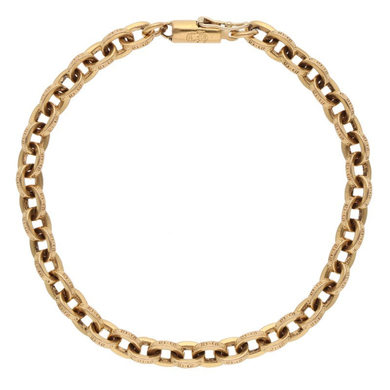Chrome Hearts 22K Paper Chain Gold Bracelet Size ONE Yellow