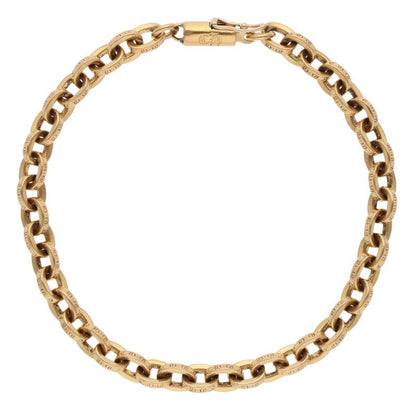 Chrome Hearts 22K Paper Chain Gold Bracelet Size ONE Yellow