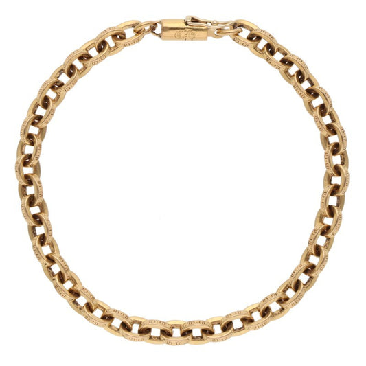 Chrome Hearts 22K Paper Chain Gold Bracelet Size ONE Yellow