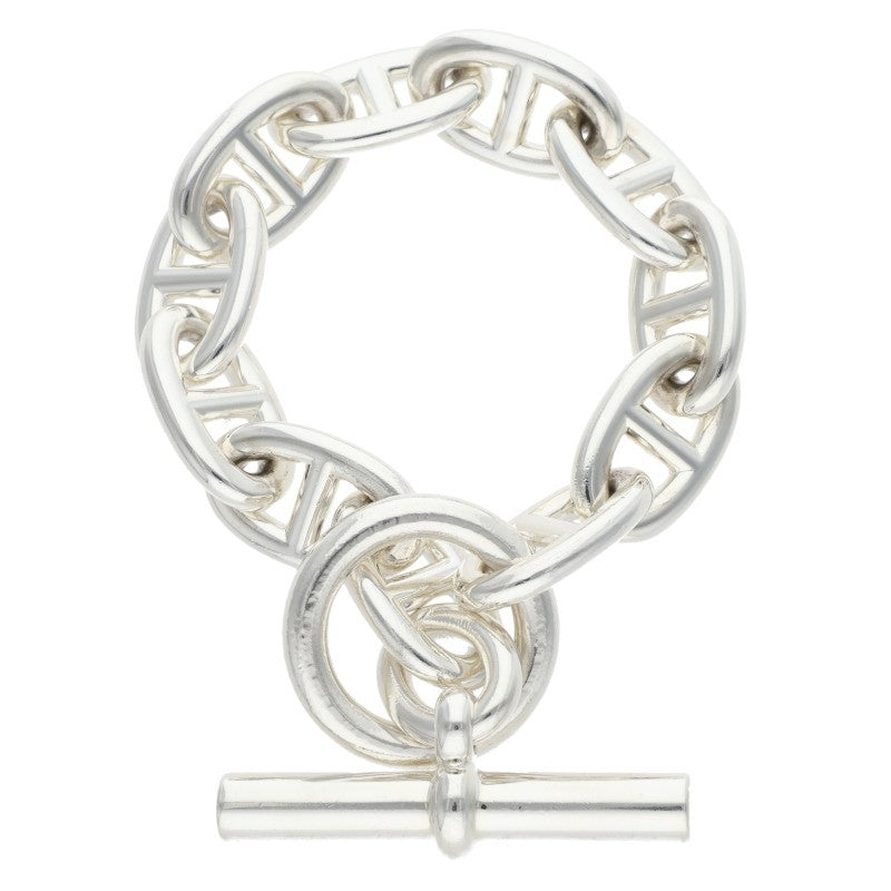 HERMES Chaine d'Ancre TGM 925 Silver Bracelet Size ONE SIZE