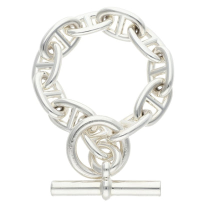 HERMES Chaine d'Ancre TGM 925 Silver Bracelet Size ONE SIZE