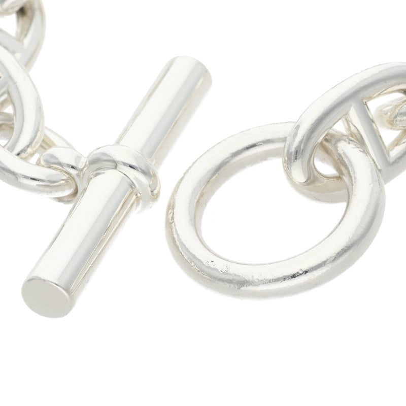HERMES Chaine d'Ancre TGM 925 Silver Bracelet Size ONE SIZE