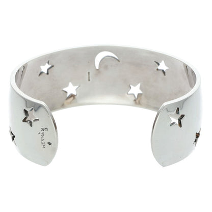 HERMES Moon Star Silver Bangle Size ONE SIZE