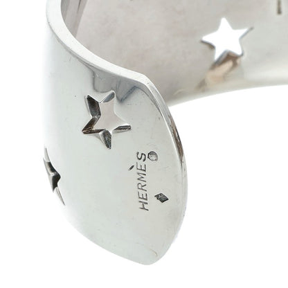 HERMES Moon Star Silver Bangle Size ONE SIZE