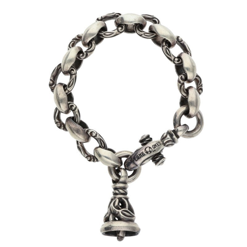 LONEONES Heron w/ Crane Bell M Silver Bracelet